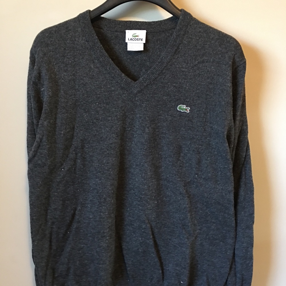 Lacoste Men’s Wool Sweater M Grey 4